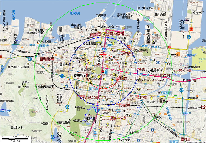 診療圏 地図イメージ